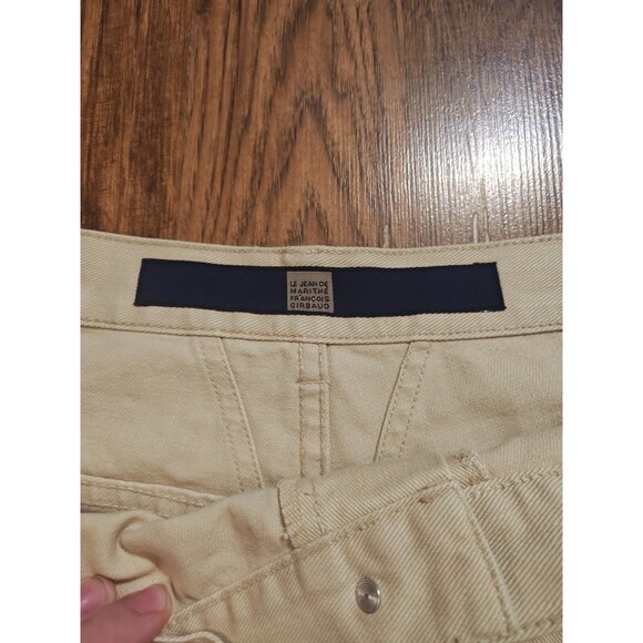 Vtg Marithe Francois Girbaud Jean Shorts Mens Size 40 Beige Denim Baggy Hip Hop - Picture 6 of 10